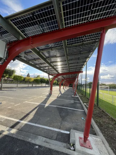 Construction d’ombriere photovoltaïque , Tarbes, CD Construction