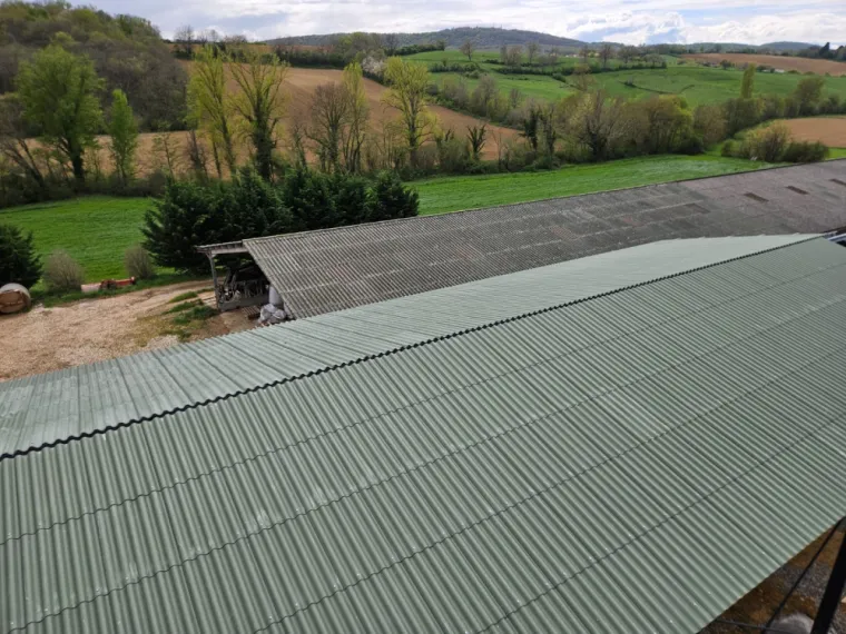 Couverture fibro ciment , Tarbes, CD Construction